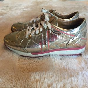 Jimmy Choo gold sneakers (Sz 9)